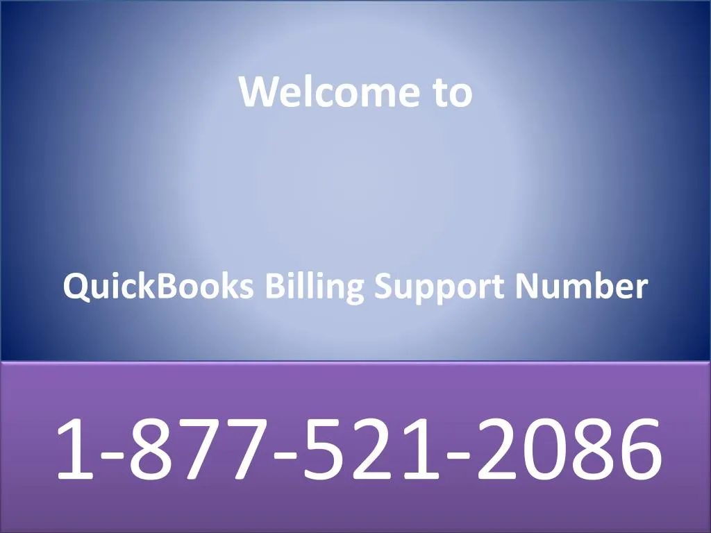 welcome to quickbooks billing support number