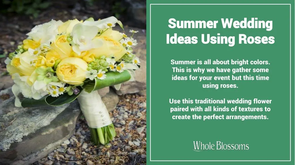 summer wedding ideas using roses