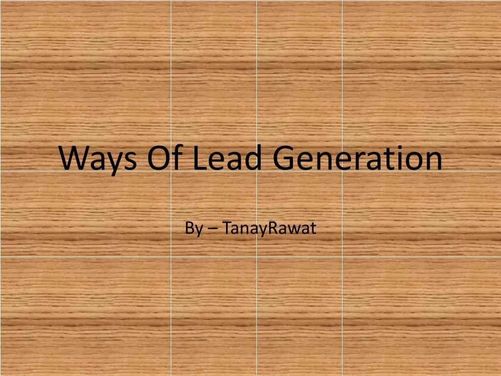 ways of lead generation