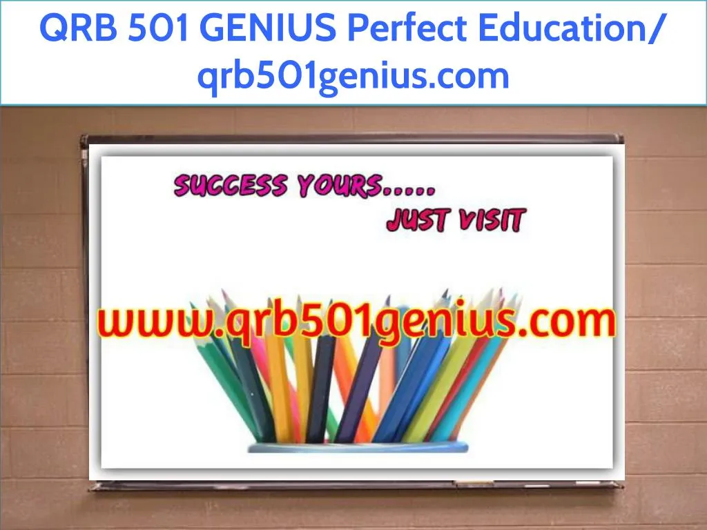 qrb 501 genius perfect education qrb501genius com
