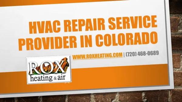 HVAC Repair Service Provider in Colorado