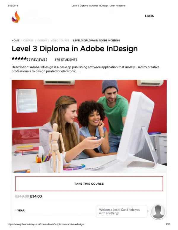 Level 3 Diploma in Adobe InDesign - John Academy