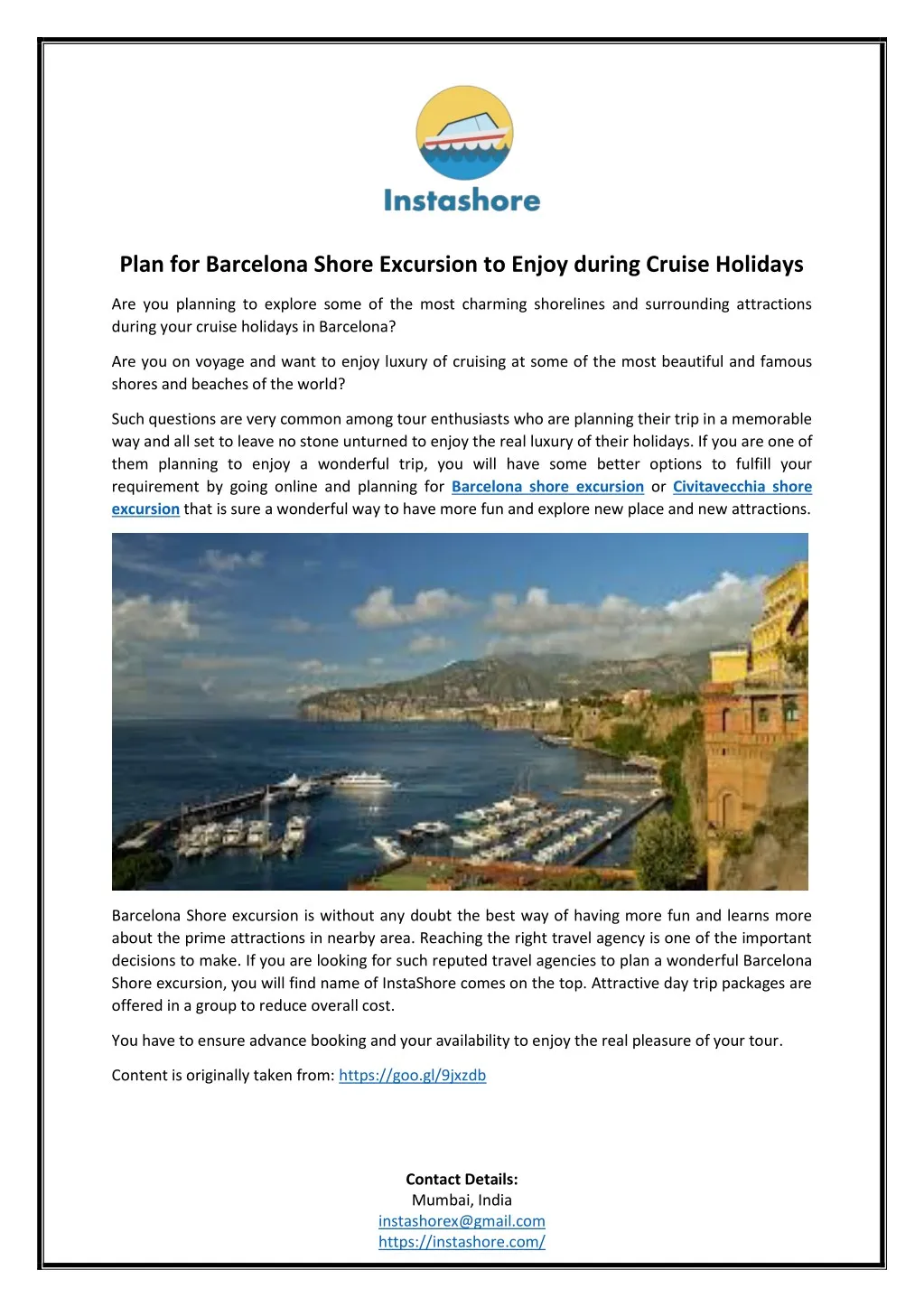 plan for barcelona shore excursion to enjoy