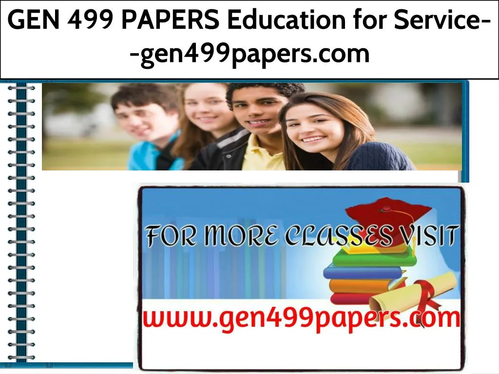 gen 499 papers education for service gen499papers