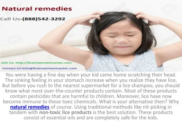 Natural remedies if you have lice problem