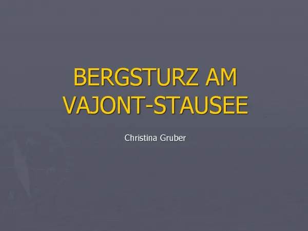 BERGSTURZ AM VAJONT-STAUSEE