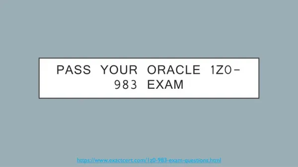 1z0-983 Exam Questions