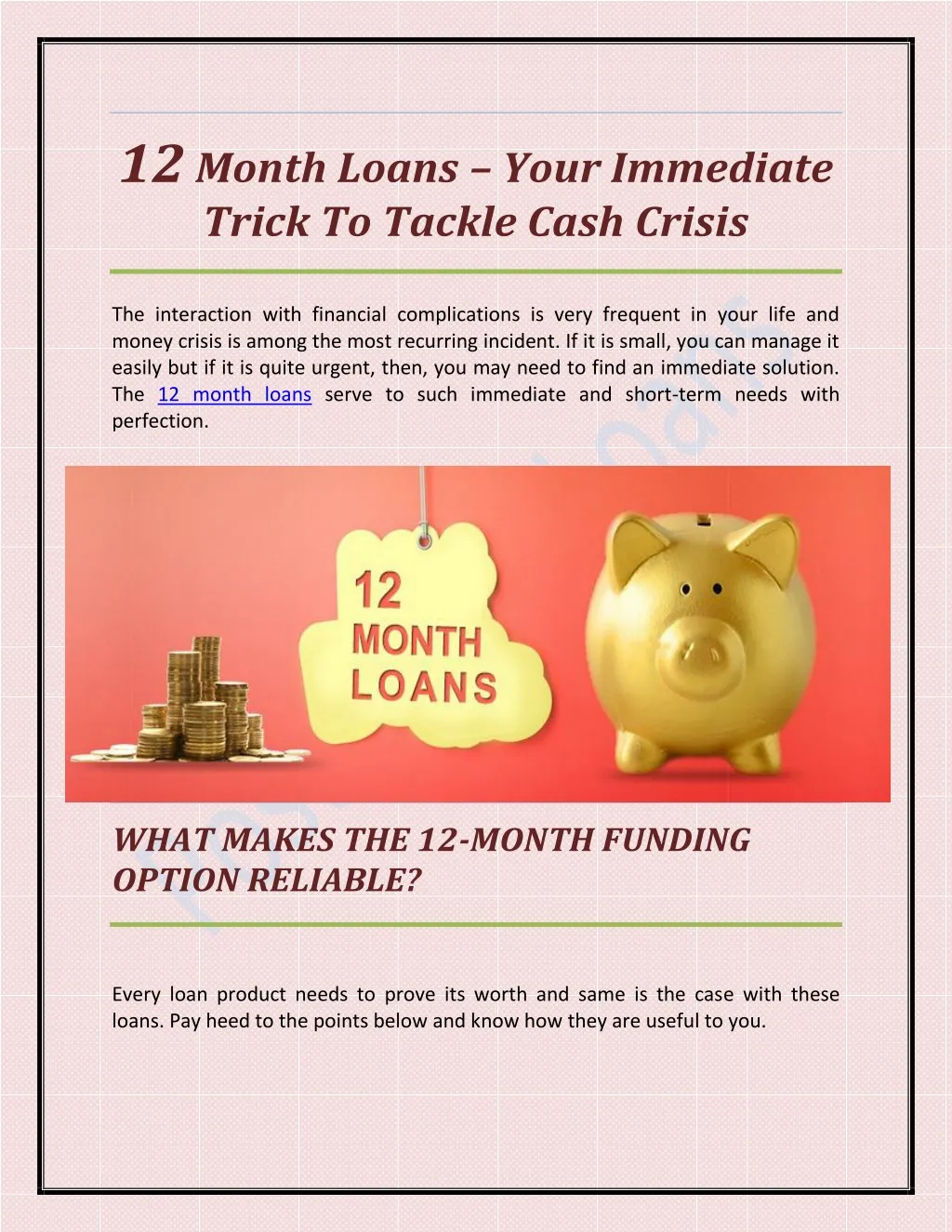 12 month loans your immediate trick to tackle