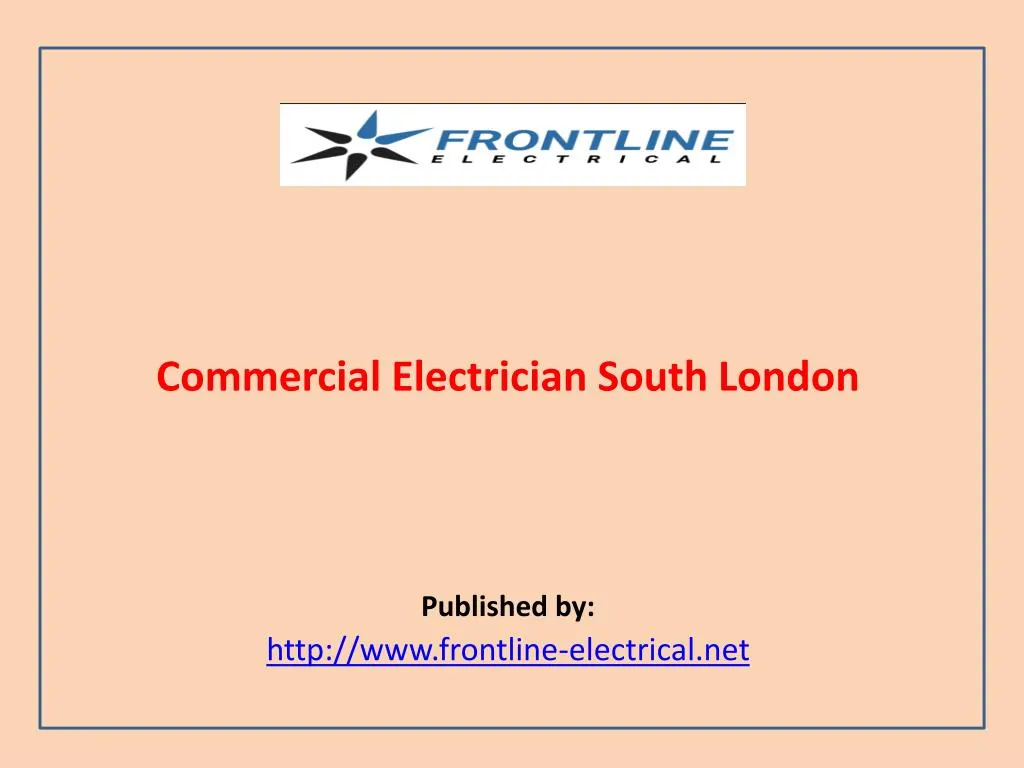 commercial electrician south london published by http www frontline electrical net