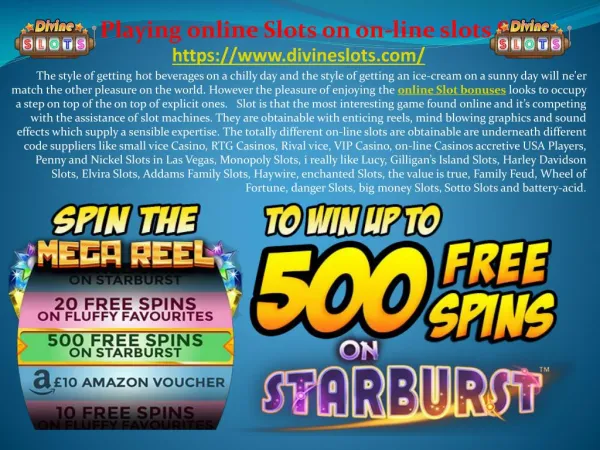 Playing online Slots on on-line slots Sites