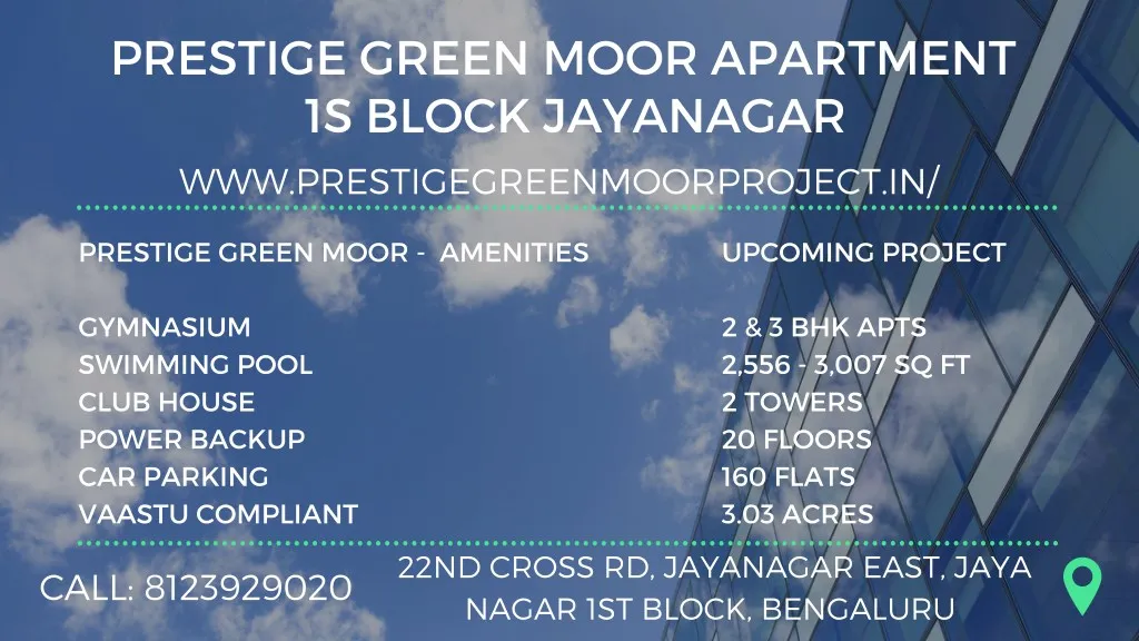 prestige green moor apartment 1s block jayanagar