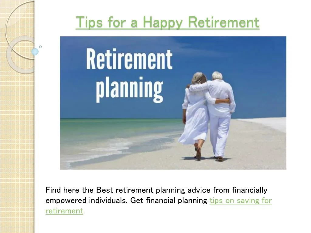 tips for a happy retirement