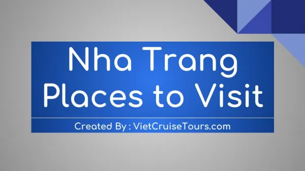 Nha Trang Places to Visit
