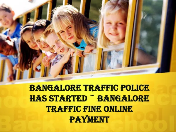 Bangalore Traffic Fine Online Payment ~ Get All Information On Traffic Police Fine