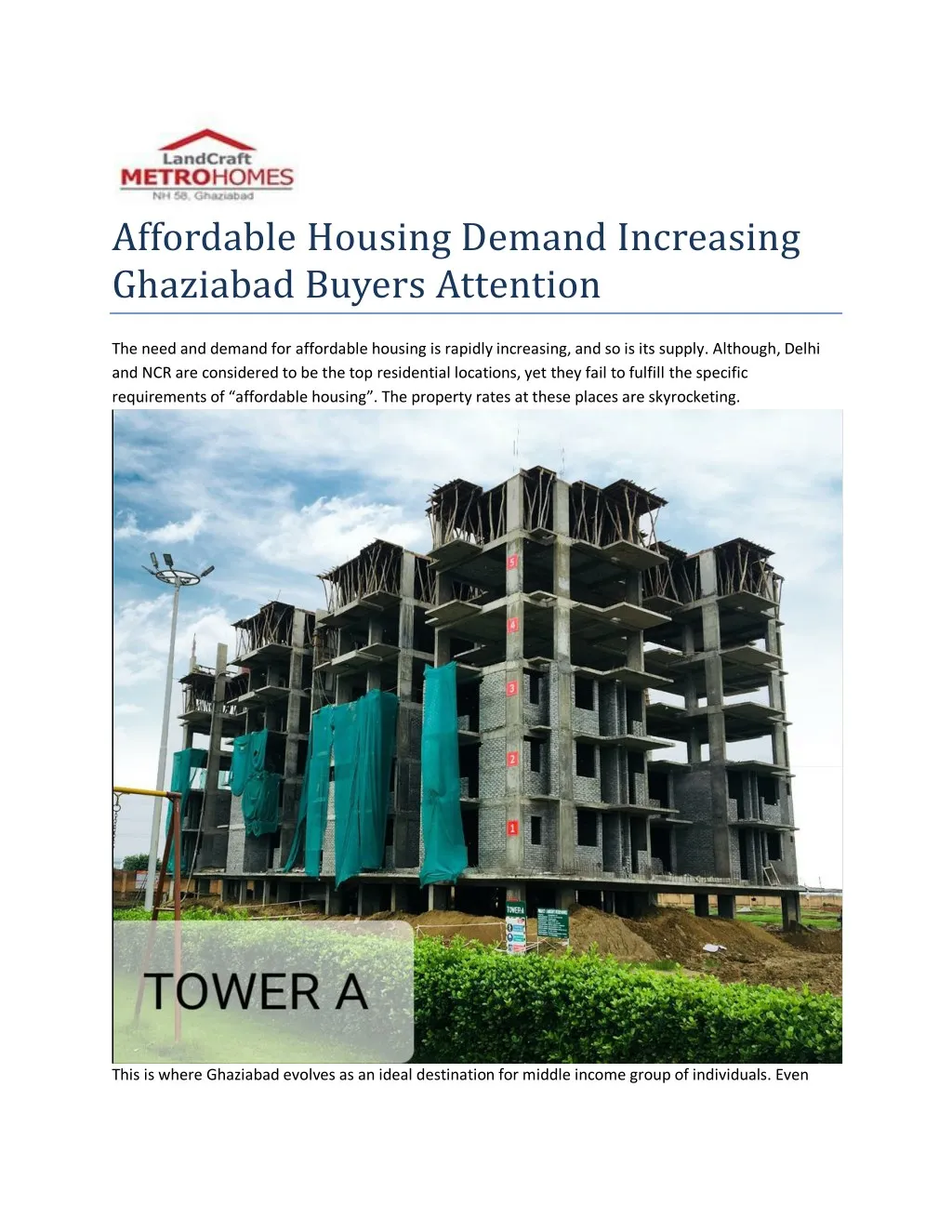 affordable housing demand increasing ghaziabad