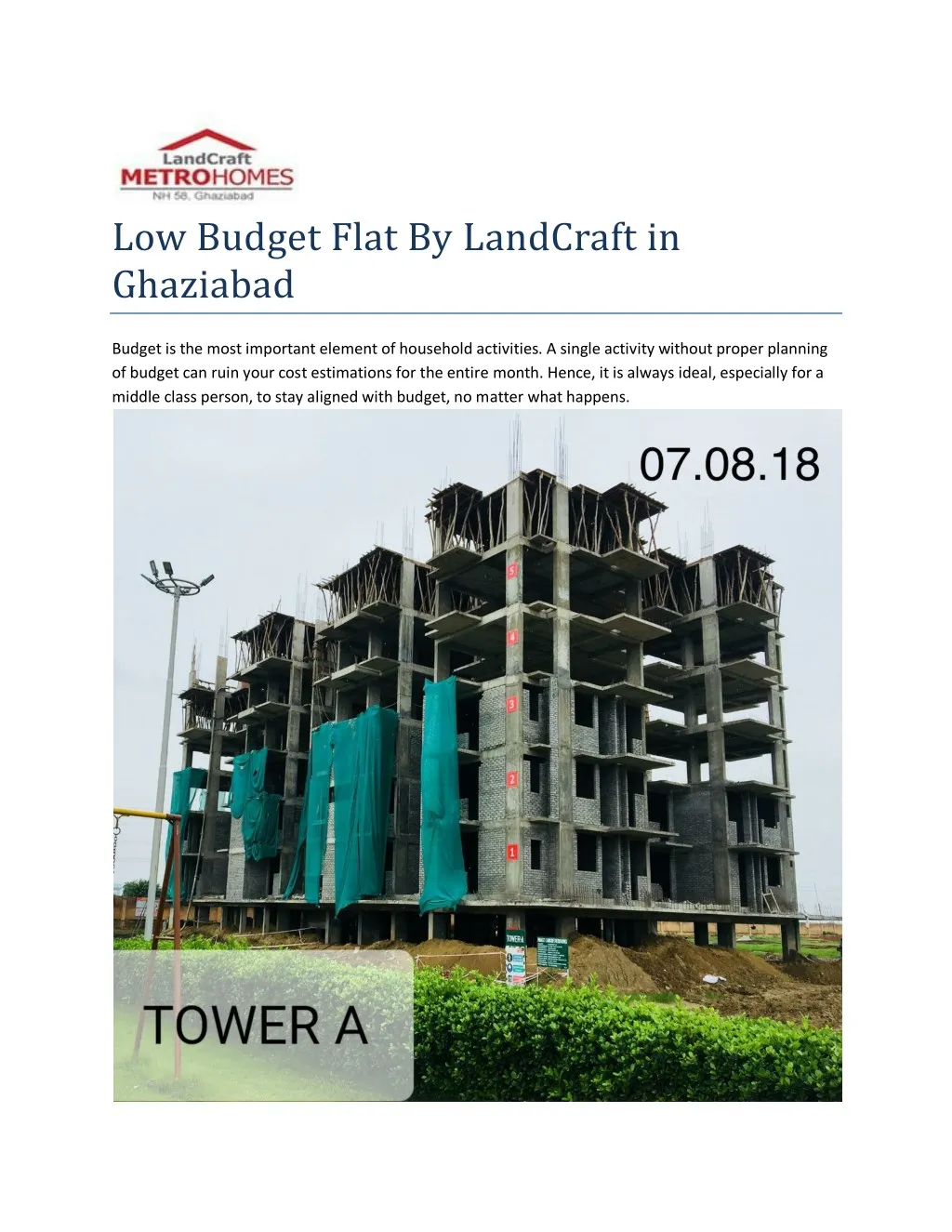 low budget flat by landcraft in ghaziabad