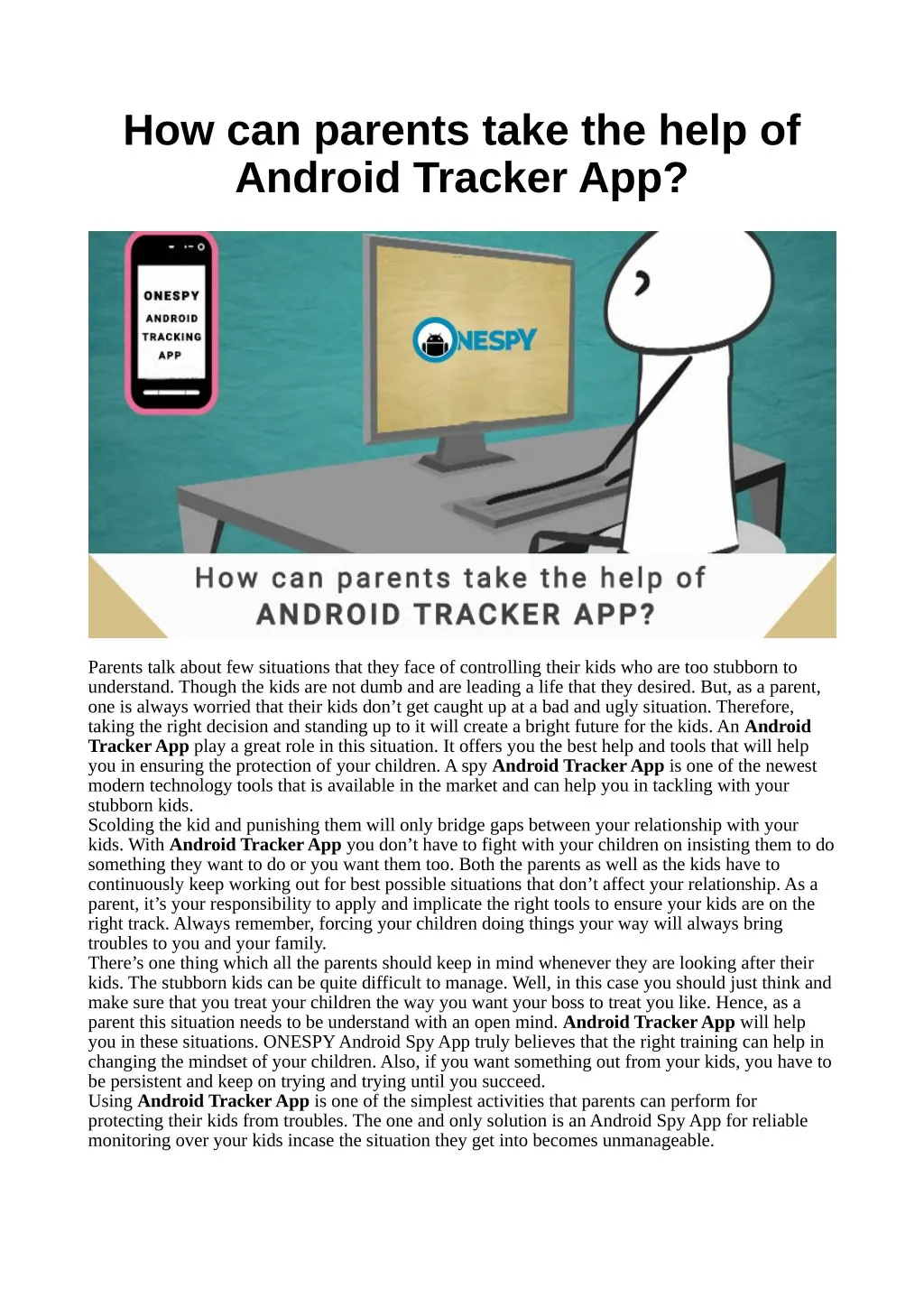 how can parents take the help of android tracker