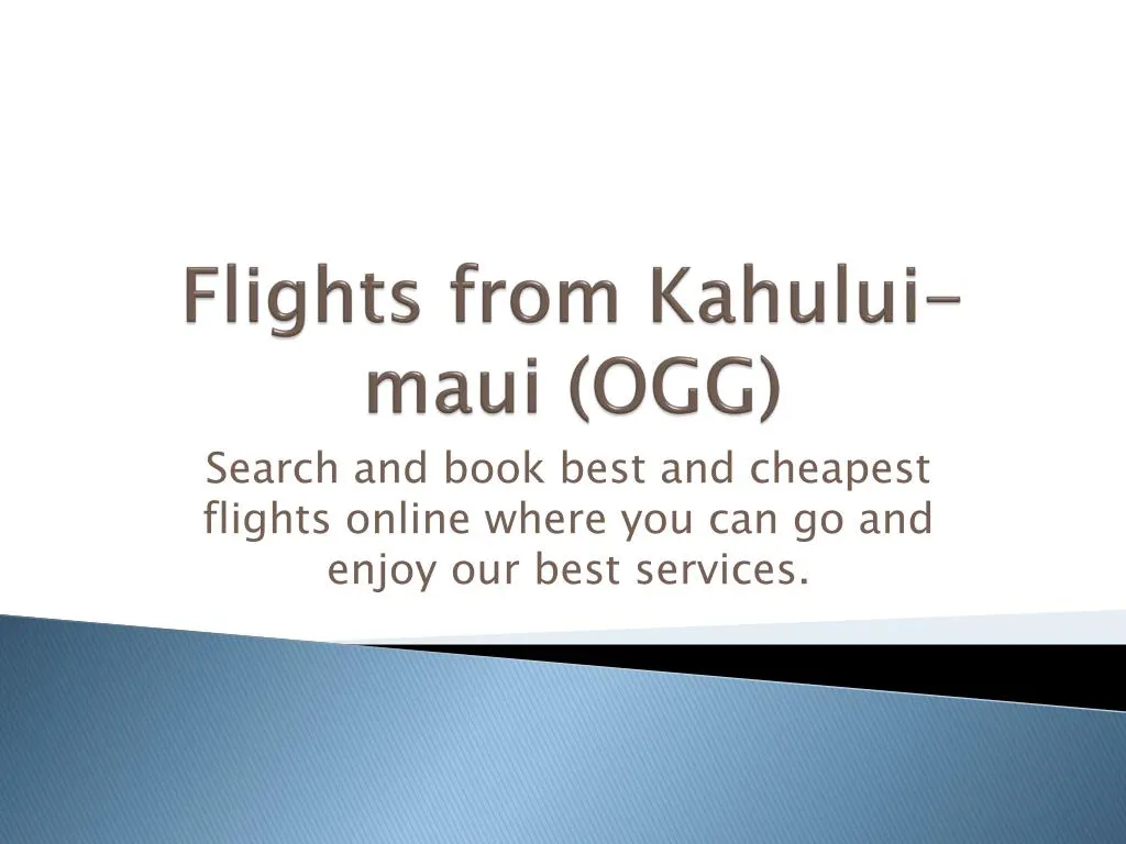 flights from kahului maui ogg
