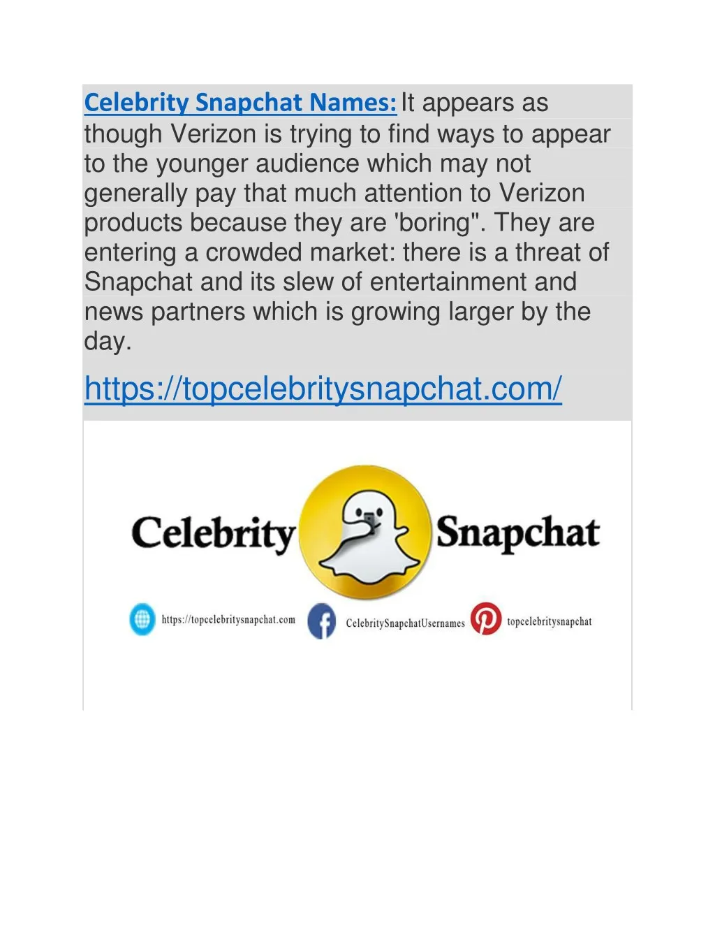 celebrity snapchat names it appears as though