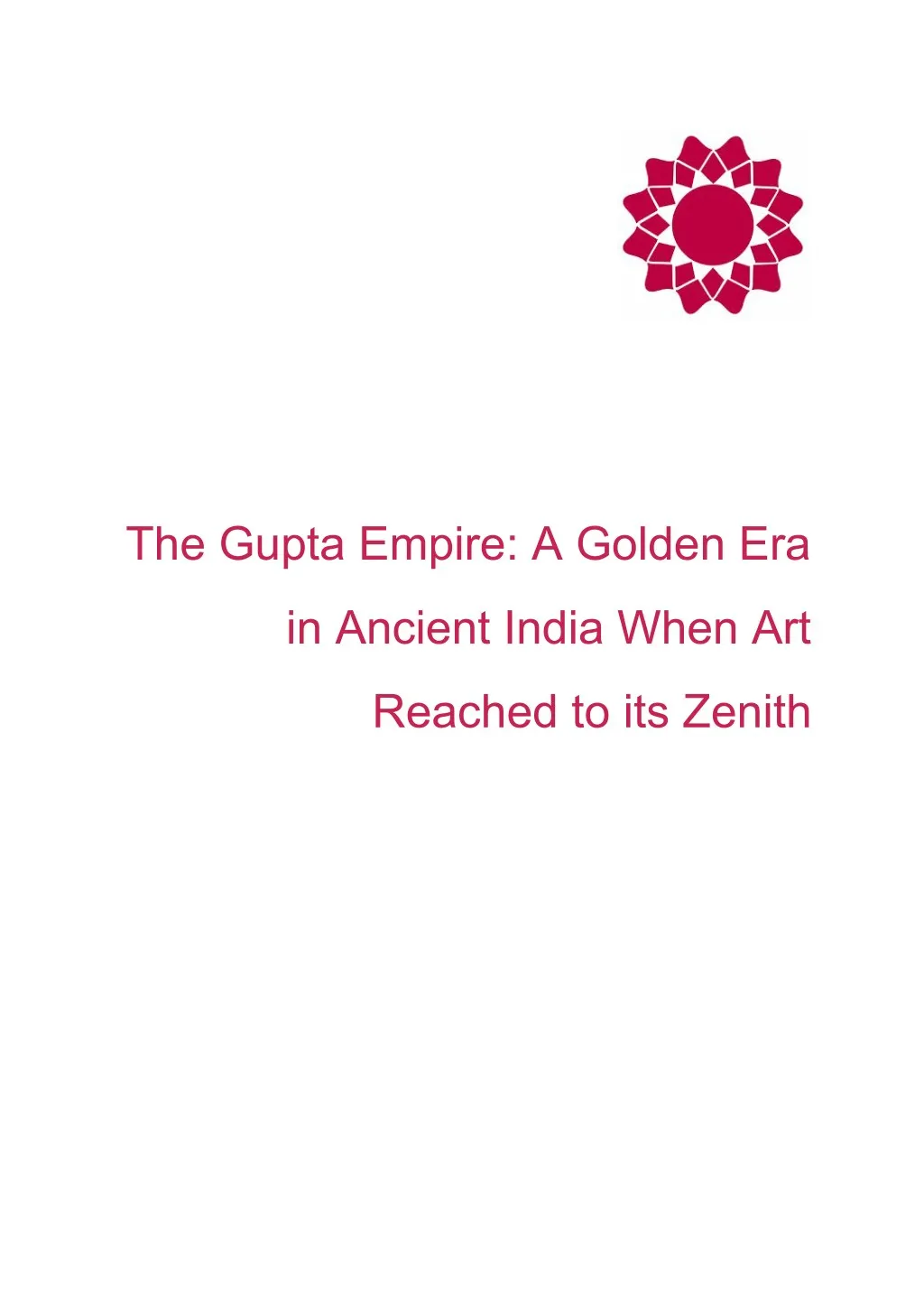 the gupta empire a golden era