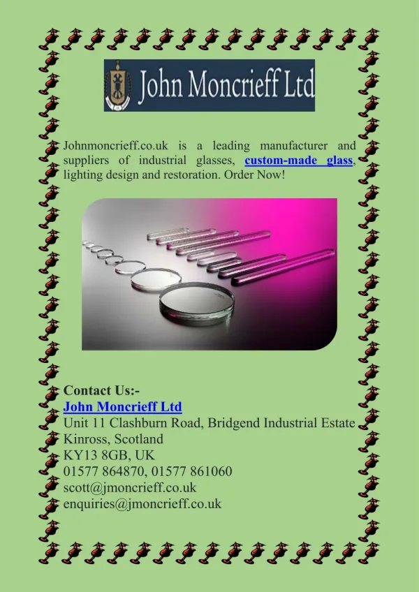 Johnmoncrieff.co.uk | Glass Made to Order