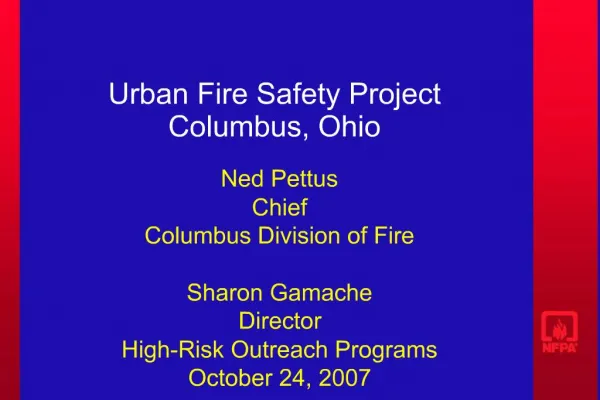 Urban Fire Safety Project Columbus, Ohio