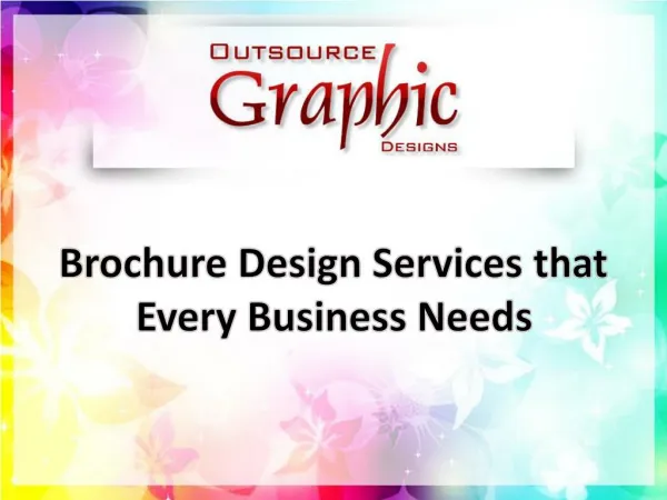 Brochure Design Services That Every Business Needs