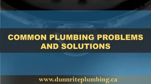 Common plumbing problems