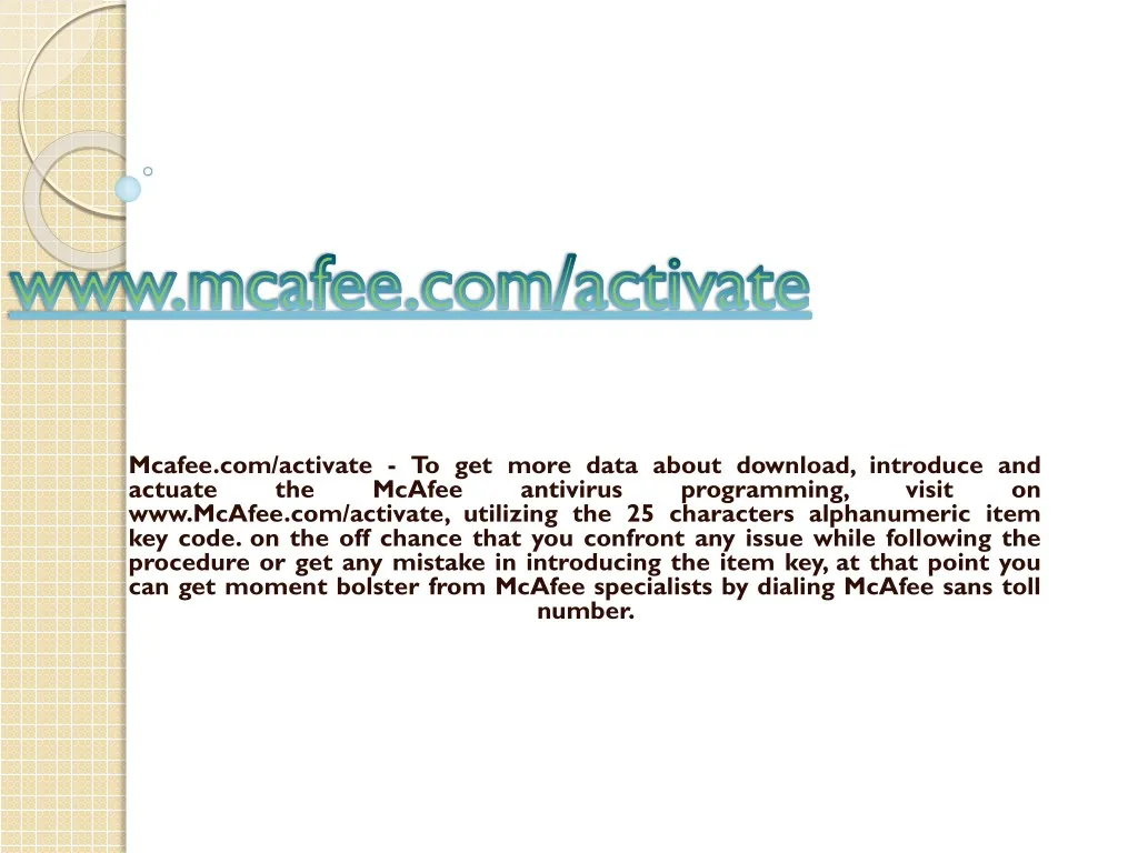 mcafee com activate to get more data about