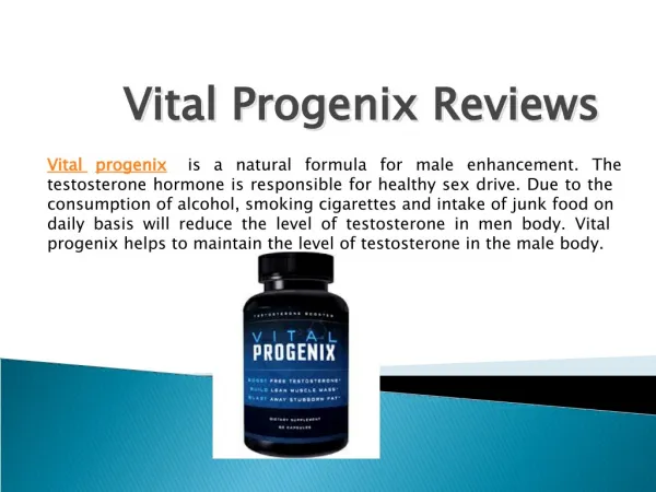 3 Things To Immediately Do About Vital Progenix