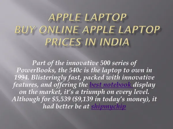 Buy apple laptops online price in india | price list |shipmychip