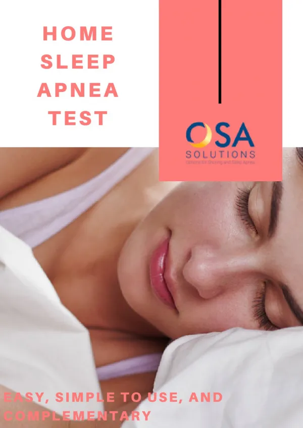 Home Sleep Apnea Test - OSA Solutions