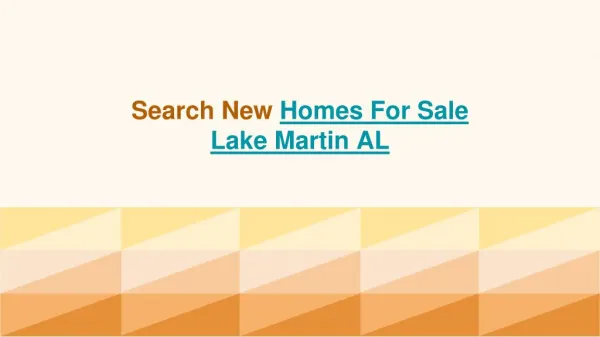 Find Your Homes For Sale Lake Martin AL