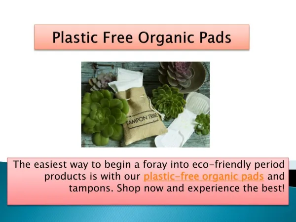 Plastic Free Organic Pads