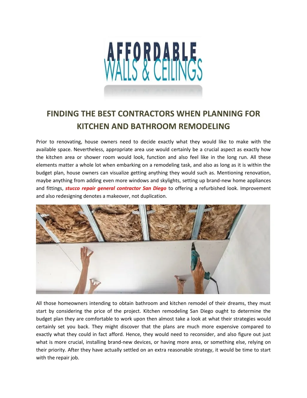 finding the best contractors when planning