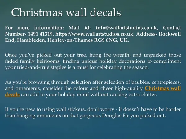 Christmas wall decals