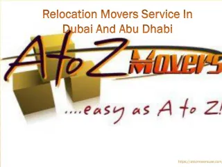 Relocation Movers Service in Dubai and Abu Dhabi - slide 1