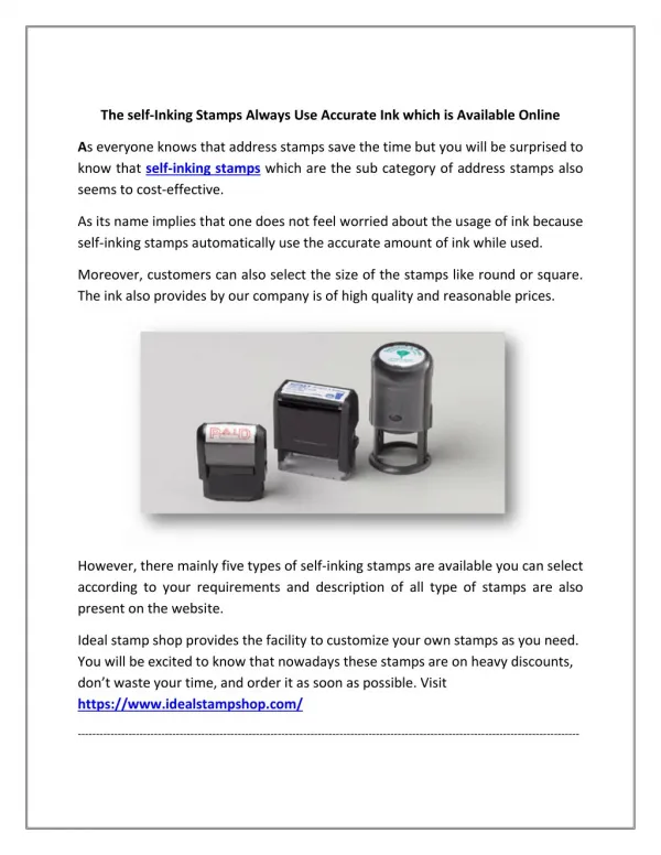 Buy Self-inking Stamps Online