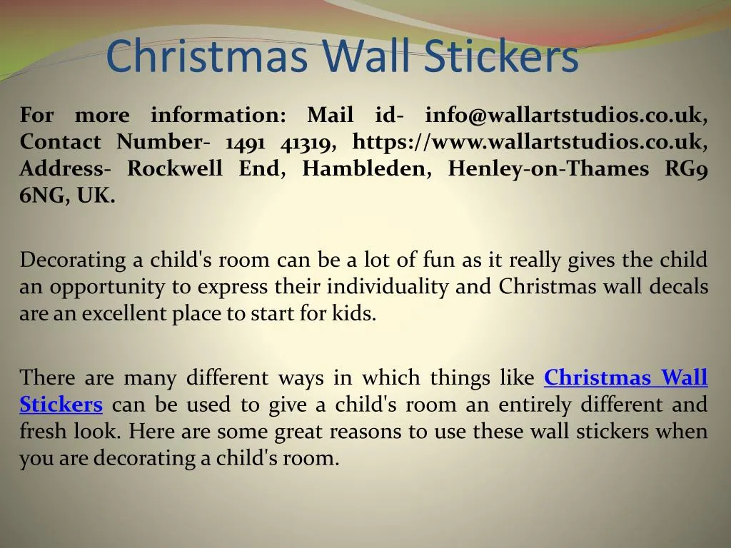 christmas wall stickers