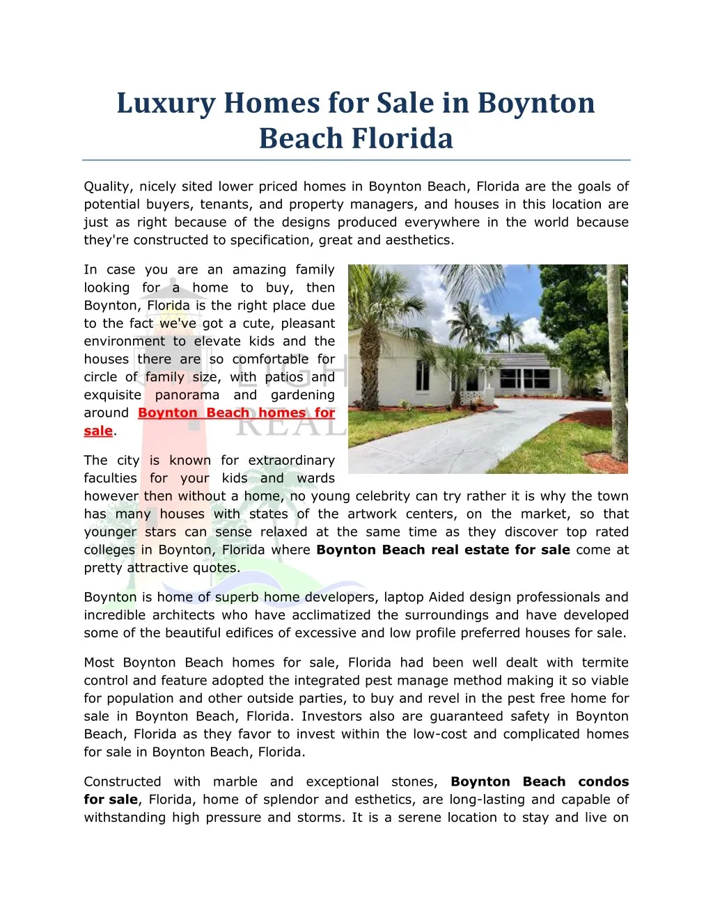 luxury homes for sale in boynton beach florida