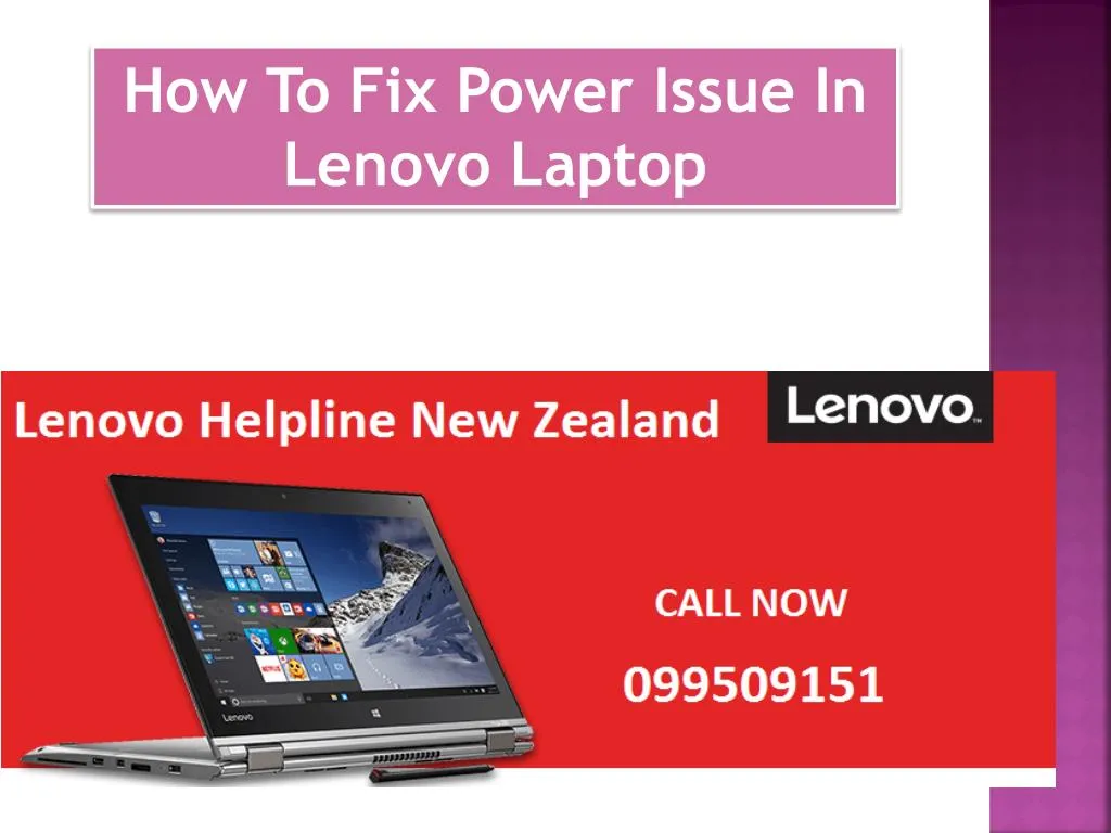 how to fix power issue in lenovo laptop