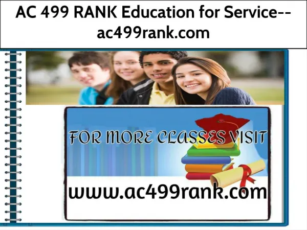 AC 499 RANK Education for Service--ac499rank.com