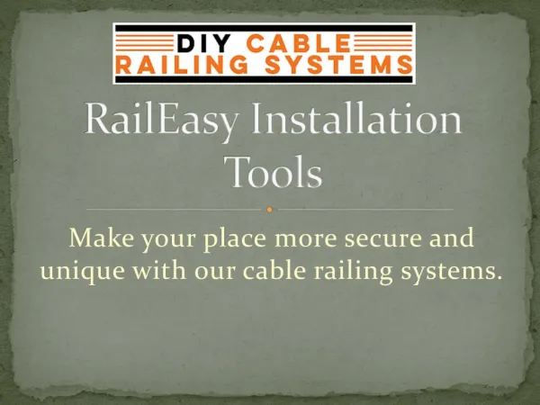 Raileasy Cable Railing System – DIY Cable Railing Systems