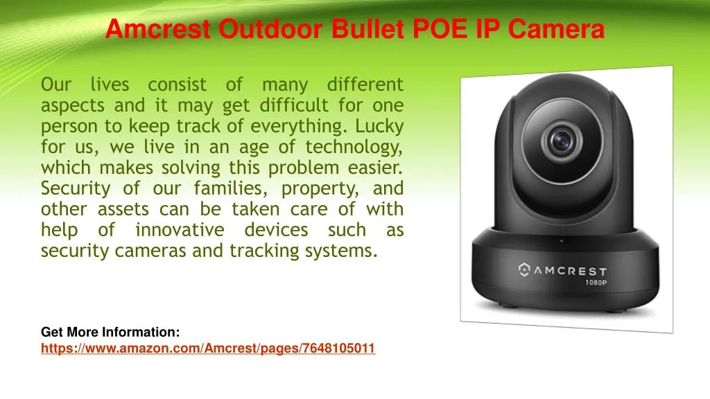amcrest outdoor bullet poe ip camera