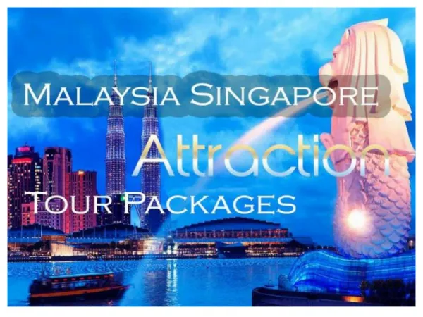 Malaysia Singapore Tour Packages