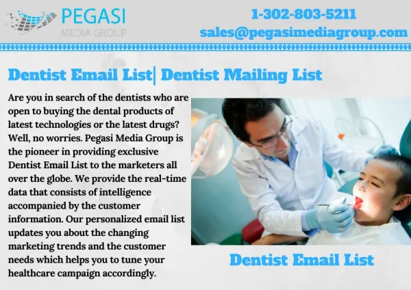 Dentist Email List| Dentist Mailing List in USA
