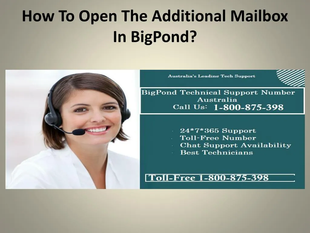 how to open the additional mailbox in bigpond