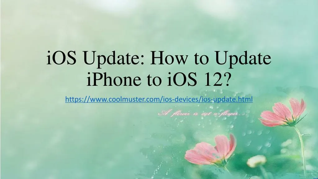ios update how to update iphone to ios 12
