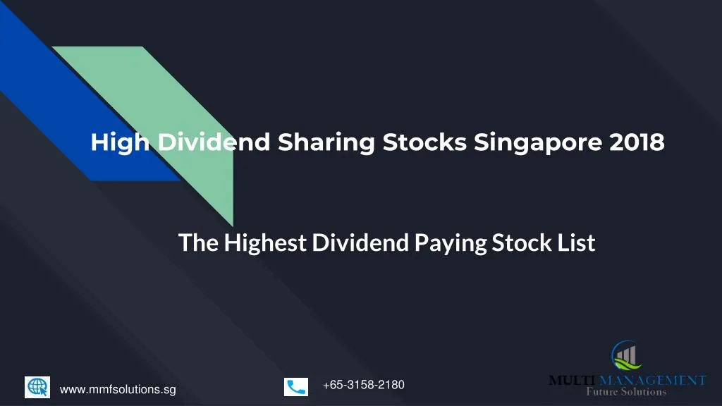 high dividend sharing stocks singapore 2018