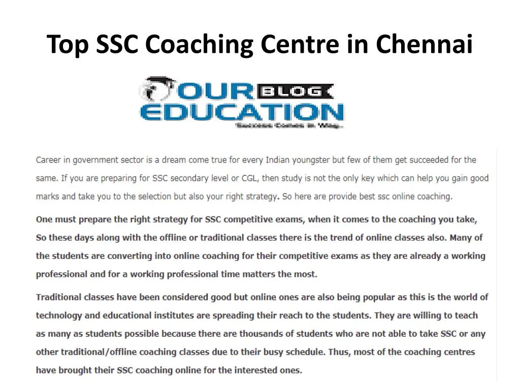 top ssc coaching centre in chennai